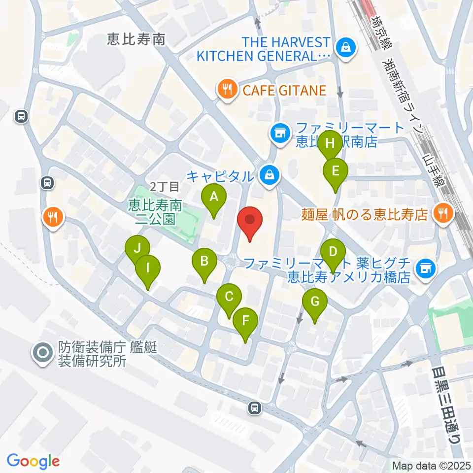 バーディハウス ABSスタジオ周辺の駐車場・コインパーキング一覧地図