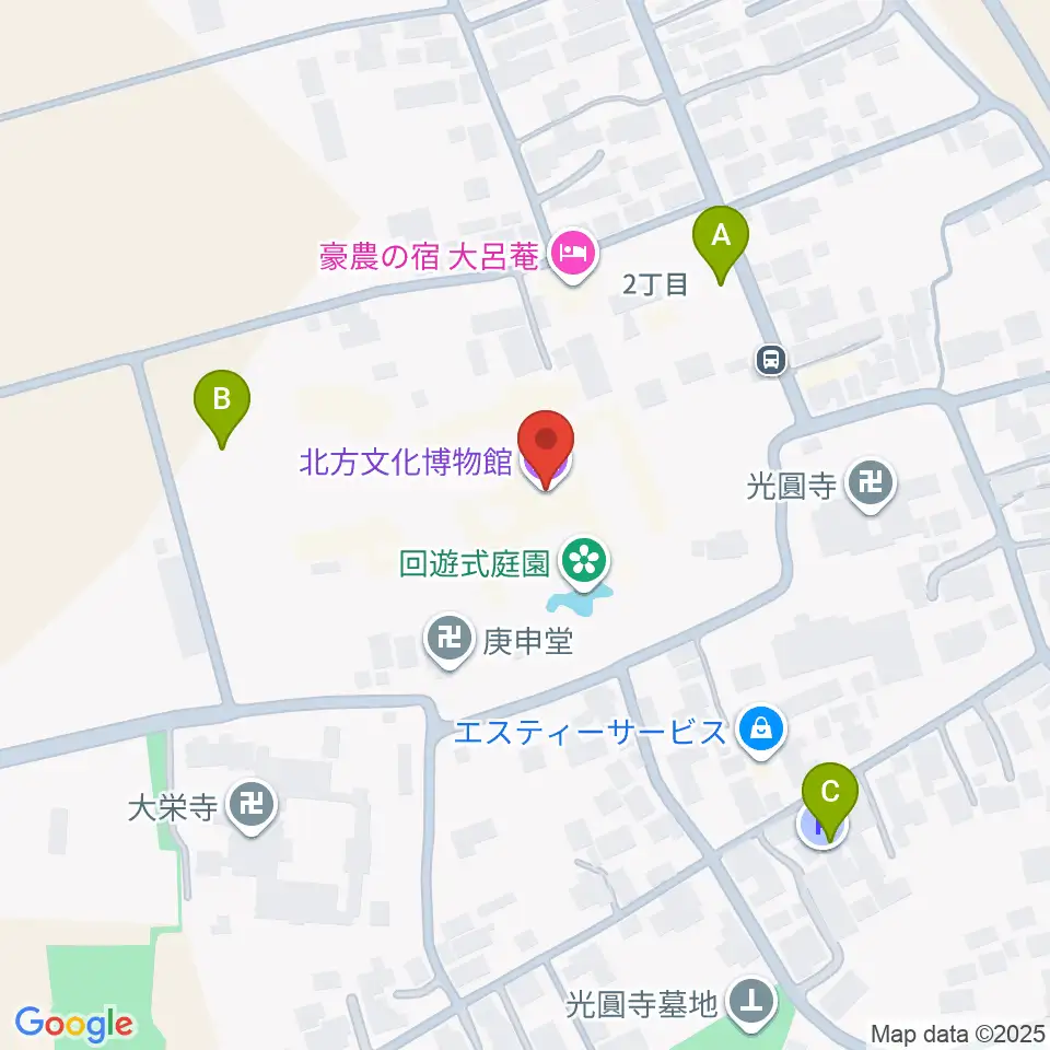 北方文化博物館周辺の駐車場・コインパーキング一覧地図