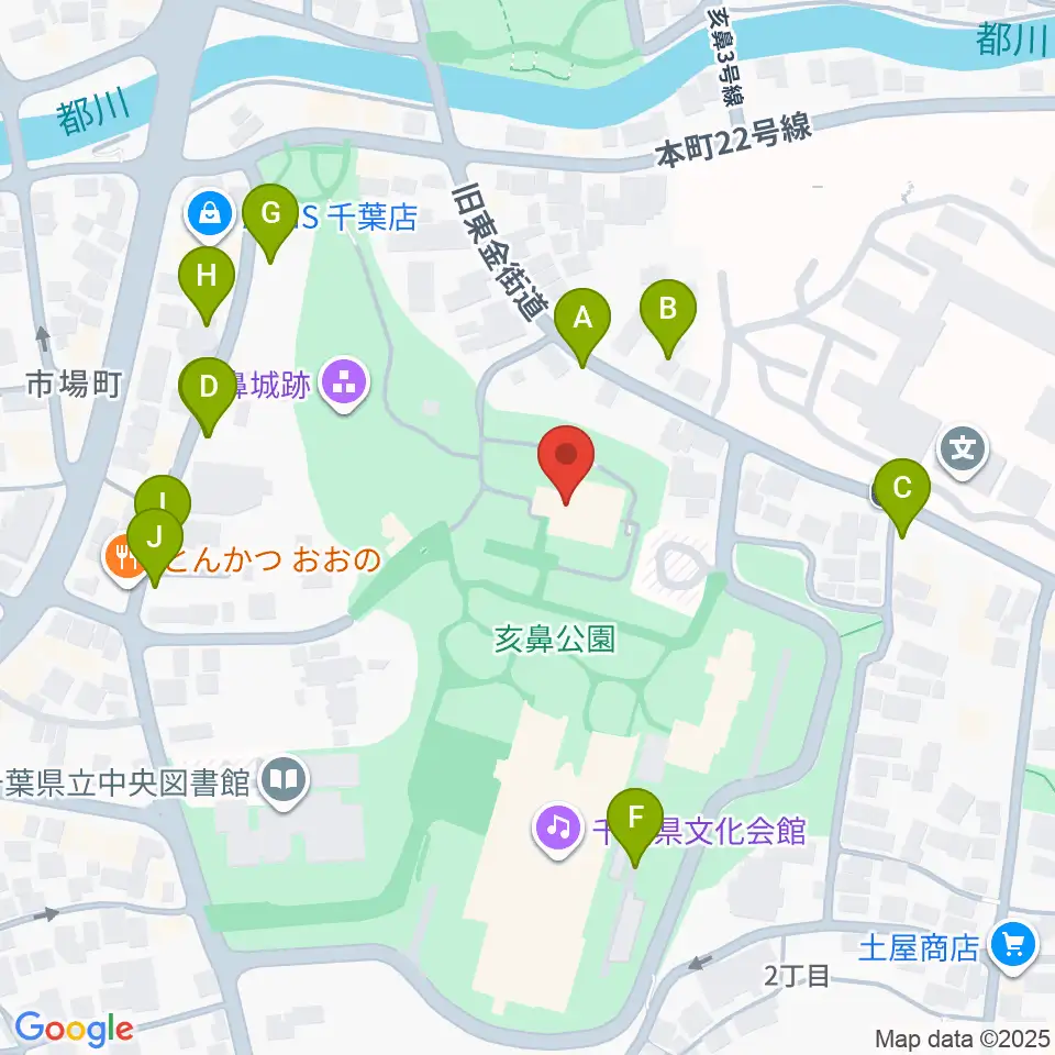 千葉市立郷土博物館周辺の駐車場・コインパーキング一覧地図