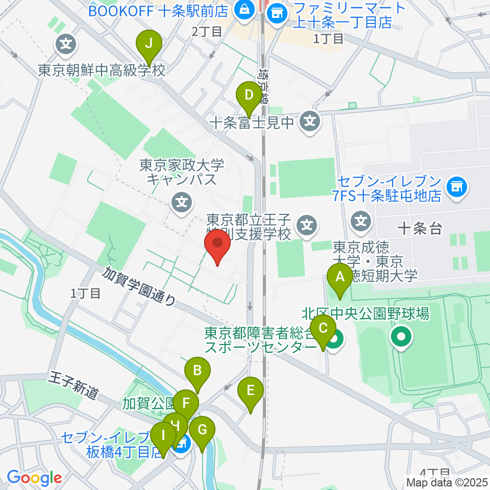 東京家政大学博物館周辺の駐車場・コインパーキング一覧地図