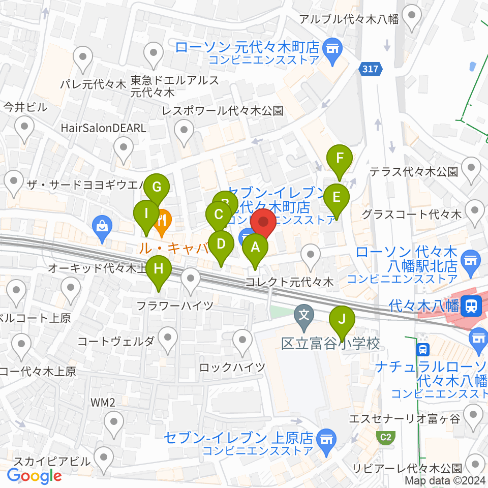 セオリスタジオ周辺の駐車場・コインパーキング一覧地図