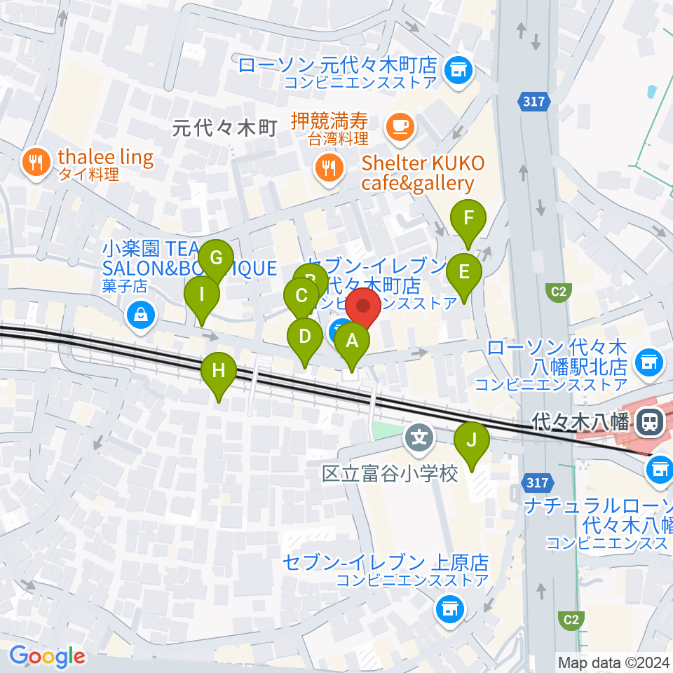 セオリスタジオ周辺の駐車場・コインパーキング一覧地図