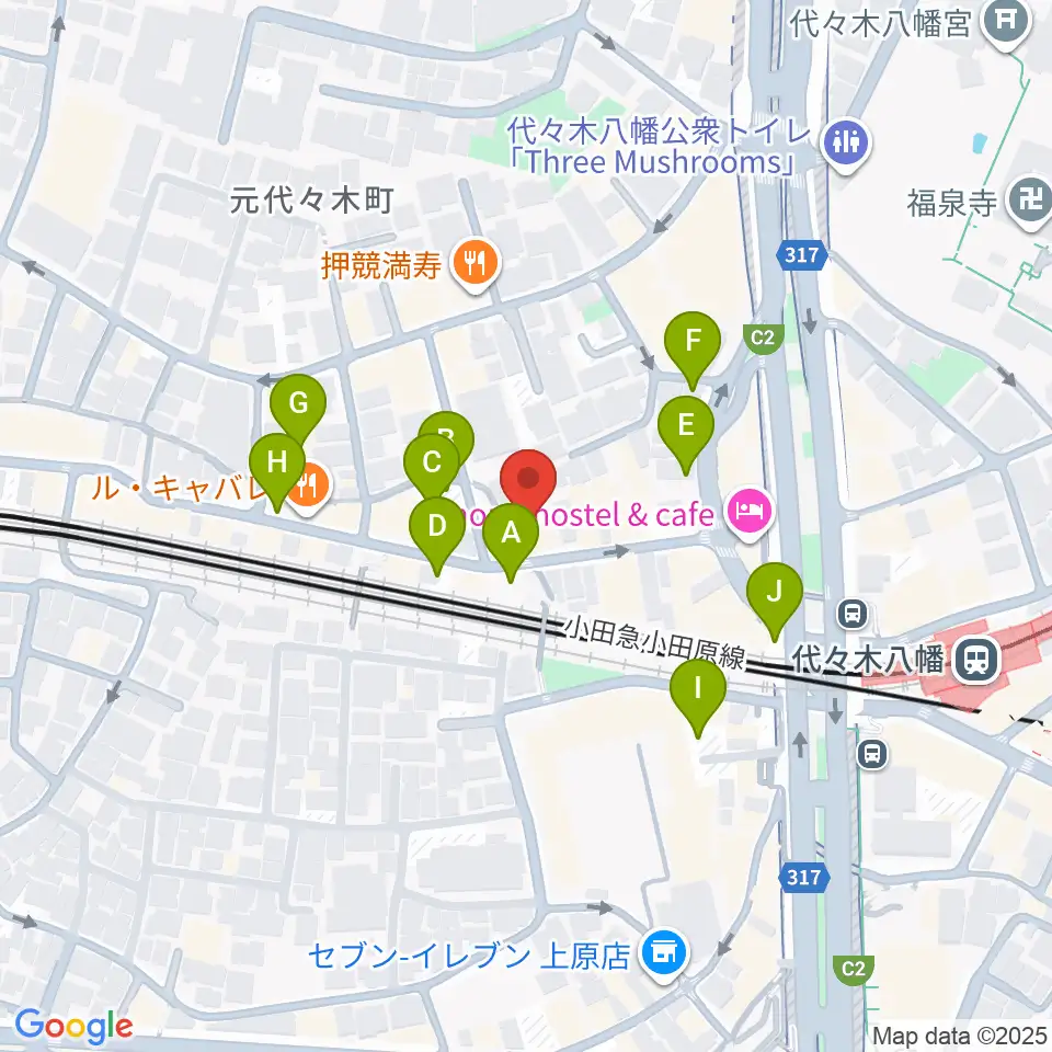 セオリスタジオ周辺の駐車場・コインパーキング一覧地図