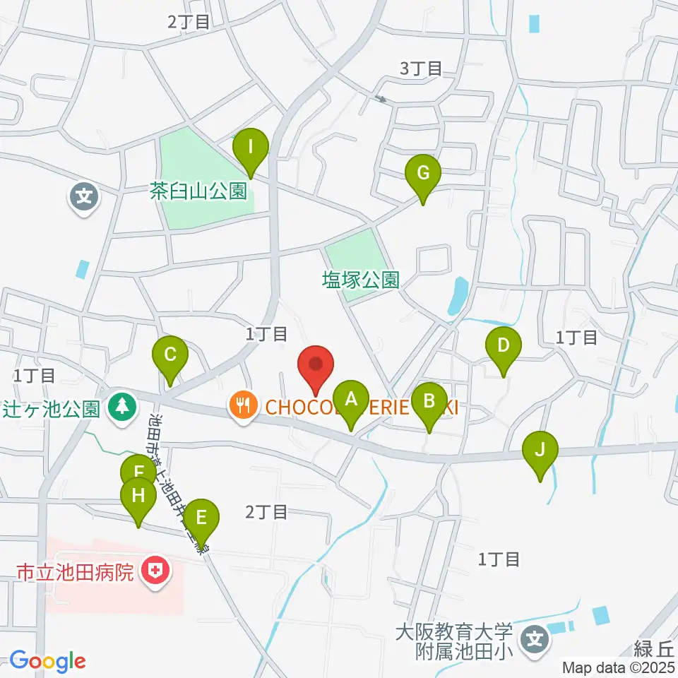 池田市立歴史民俗資料館周辺の駐車場・コインパーキング一覧地図