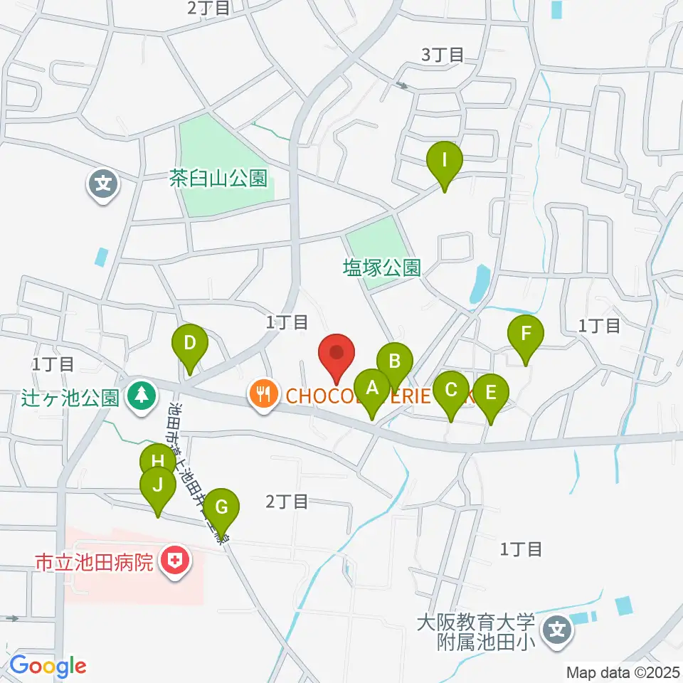 池田市立歴史民俗資料館周辺の駐車場・コインパーキング一覧地図