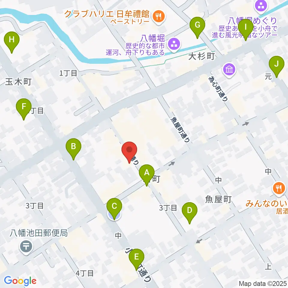近江八幡市立資料館周辺の駐車場・コインパーキング一覧地図