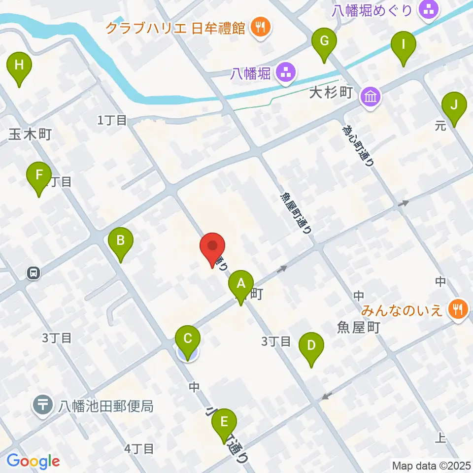 近江八幡市立資料館周辺の駐車場・コインパーキング一覧地図