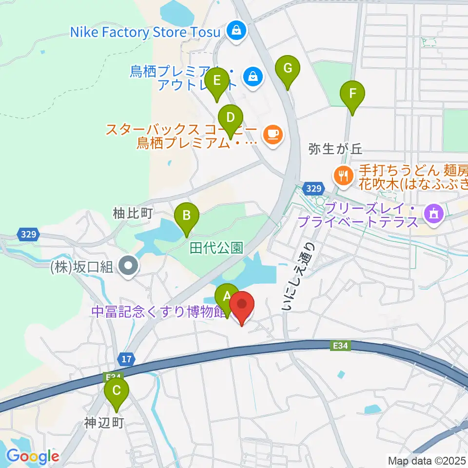 中冨記念くすり博物館周辺の駐車場・コインパーキング一覧地図