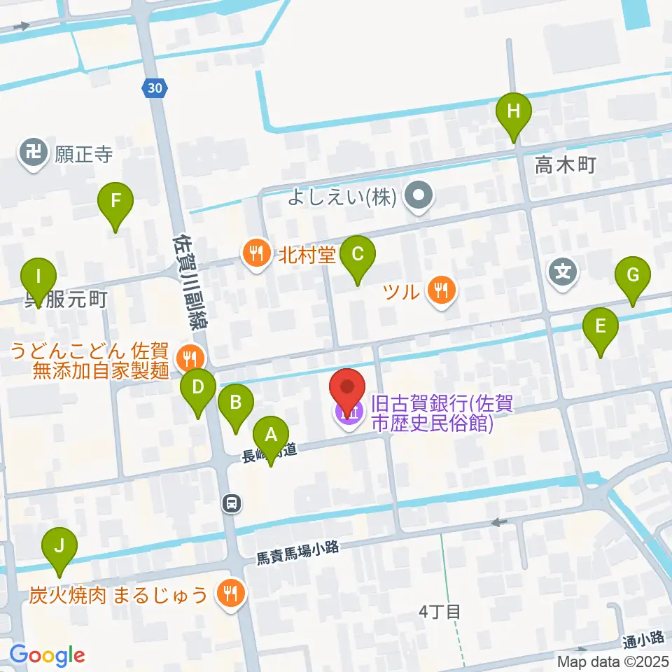 佐賀市歴史民俗館周辺の駐車場・コインパーキング一覧地図