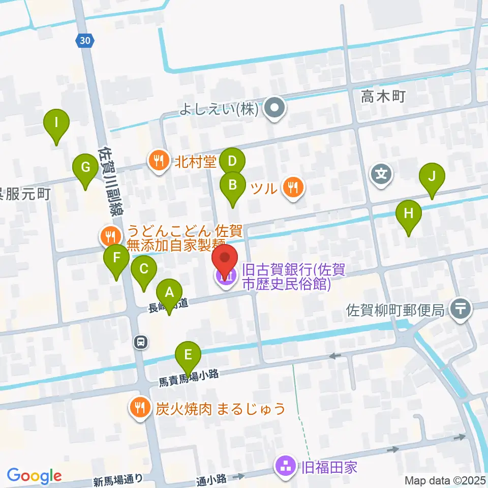 佐賀市歴史民俗館周辺の駐車場・コインパーキング一覧地図