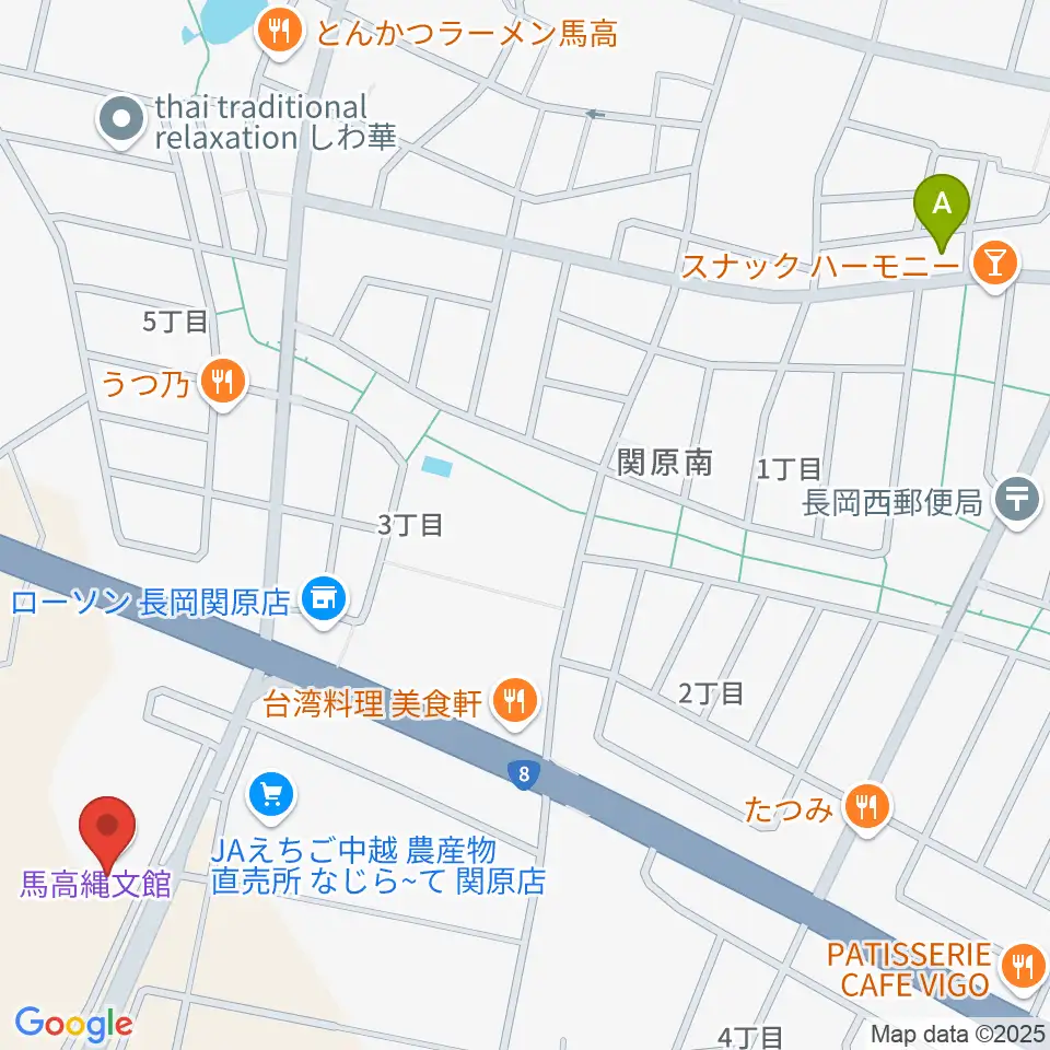 長岡市馬高縄文館周辺の駐車場・コインパーキング一覧地図