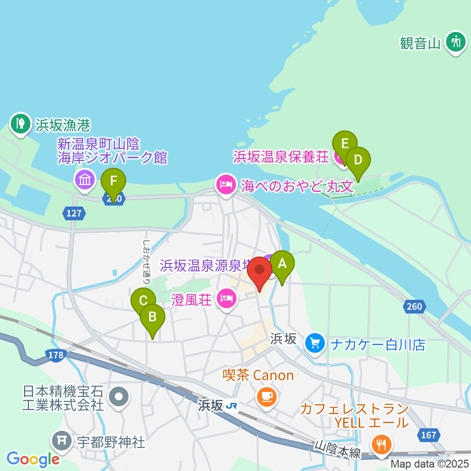 浜坂先人記念館 以命亭周辺の駐車場・コインパーキング一覧地図