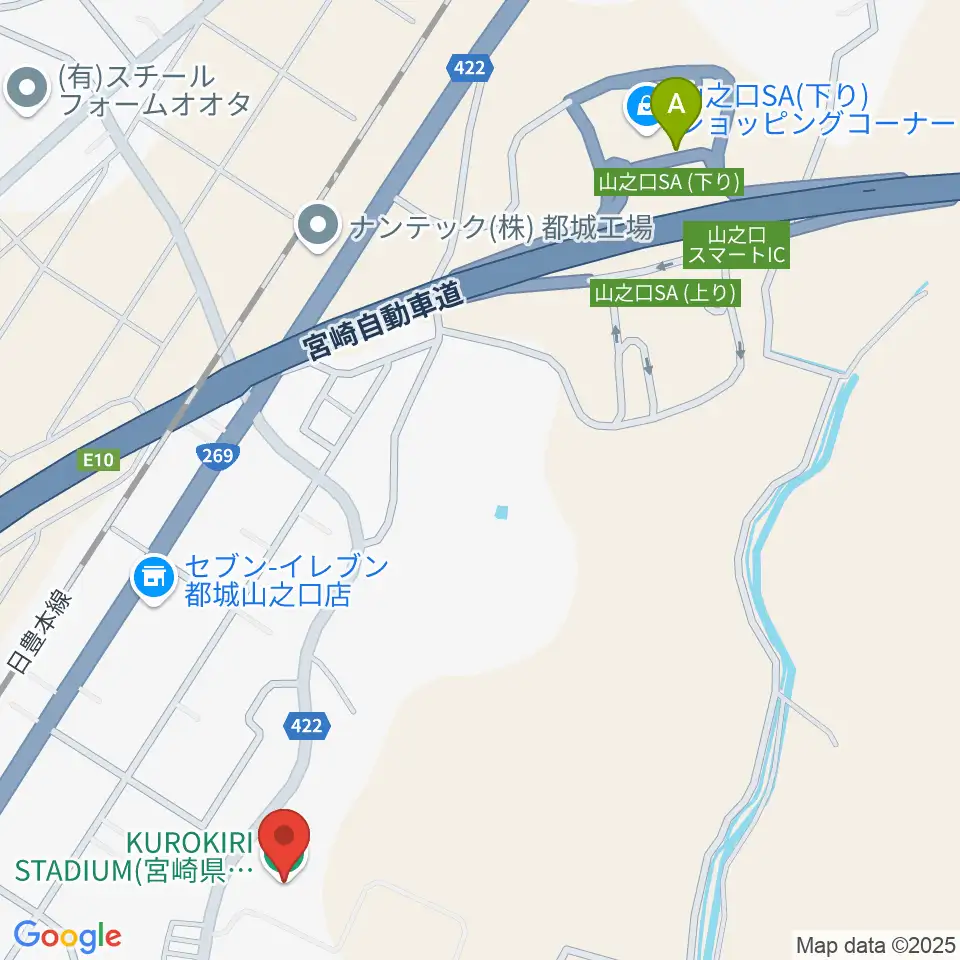 クロキリスタジアム周辺の駐車場・コインパーキング一覧地図