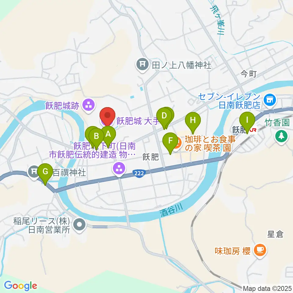 飫肥城歴史資料館周辺の駐車場・コインパーキング一覧地図