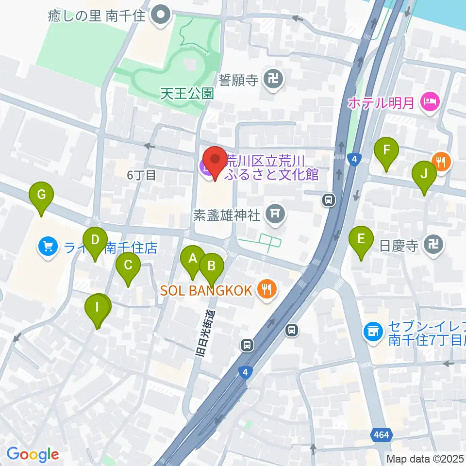 荒川ふるさと文化館周辺の駐車場・コインパーキング一覧地図