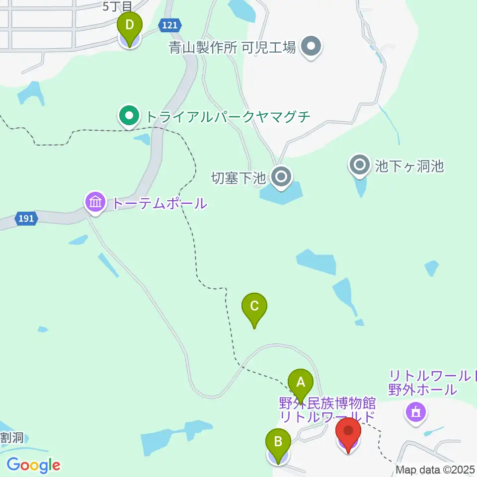 野外民族博物館リトルワールド周辺の駐車場・コインパーキング一覧地図