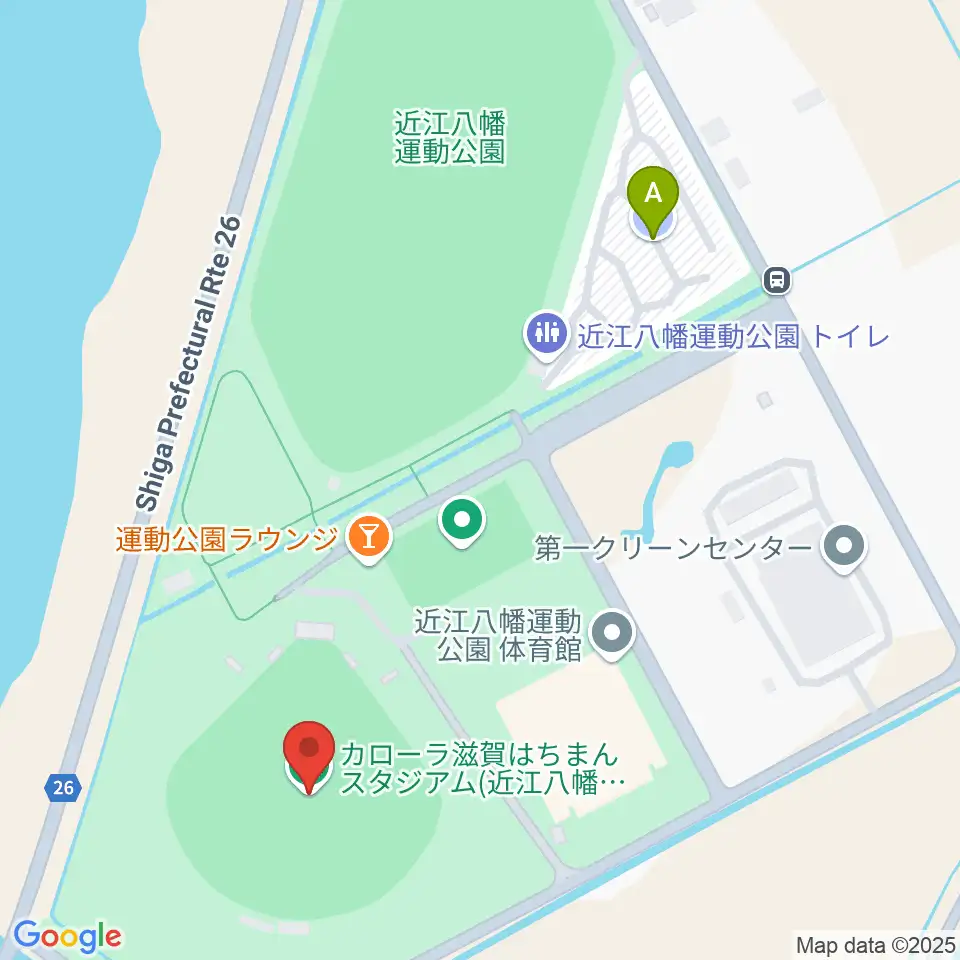 カローラ滋賀はちまんスタジアム周辺の駐車場・コインパーキング一覧地図