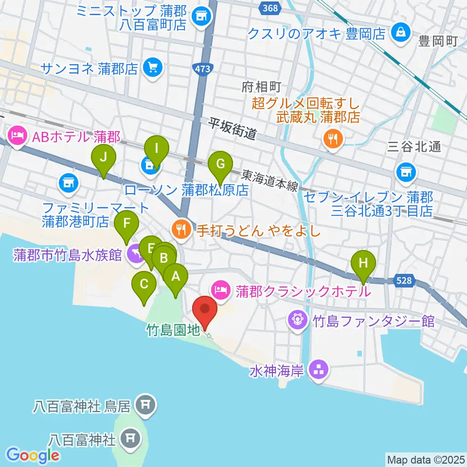 海辺の文学記念館周辺の駐車場・コインパーキング一覧地図