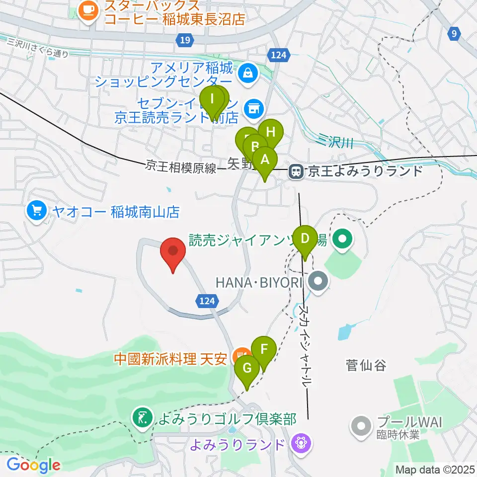 ジャイアンツタウンスタジアム周辺の駐車場・コインパーキング一覧地図