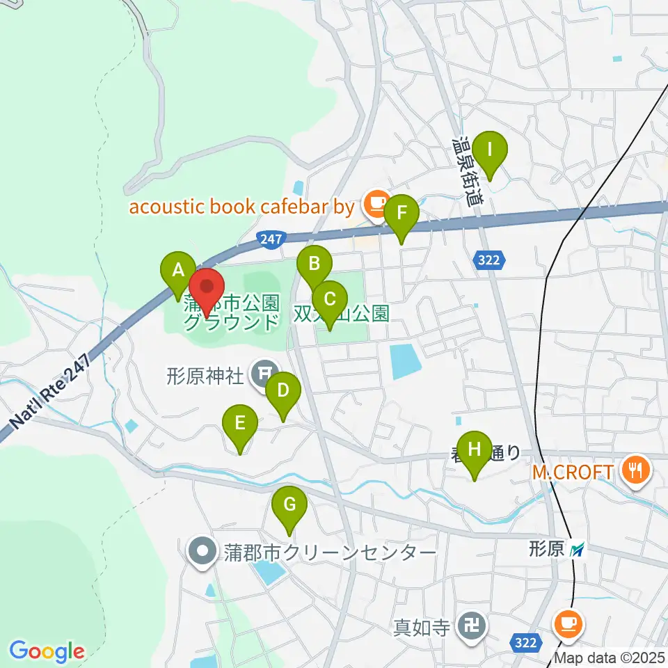 蒲郡市公園グラウンド野球場周辺の駐車場・コインパーキング一覧地図