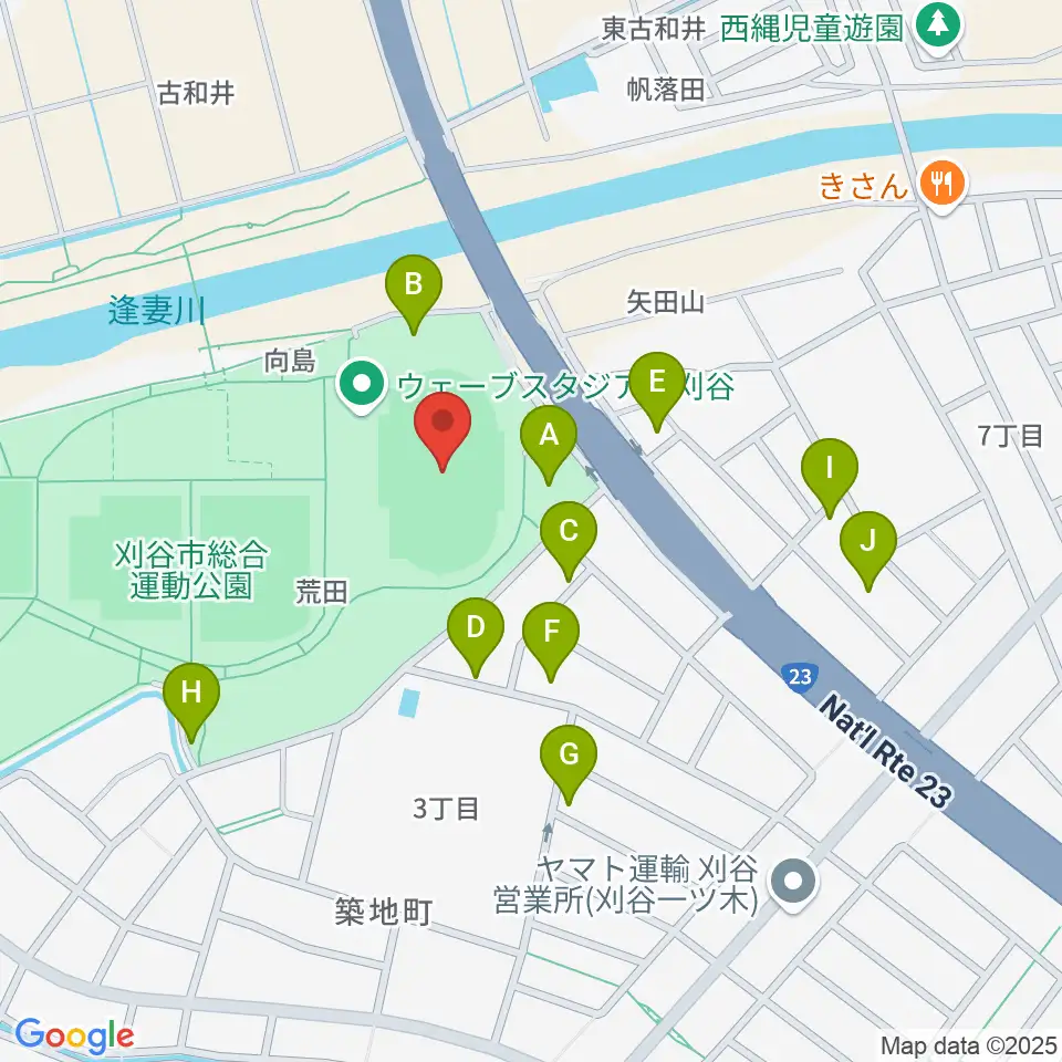 ウェーブスタジアム刈谷周辺の駐車場・コインパーキング一覧地図