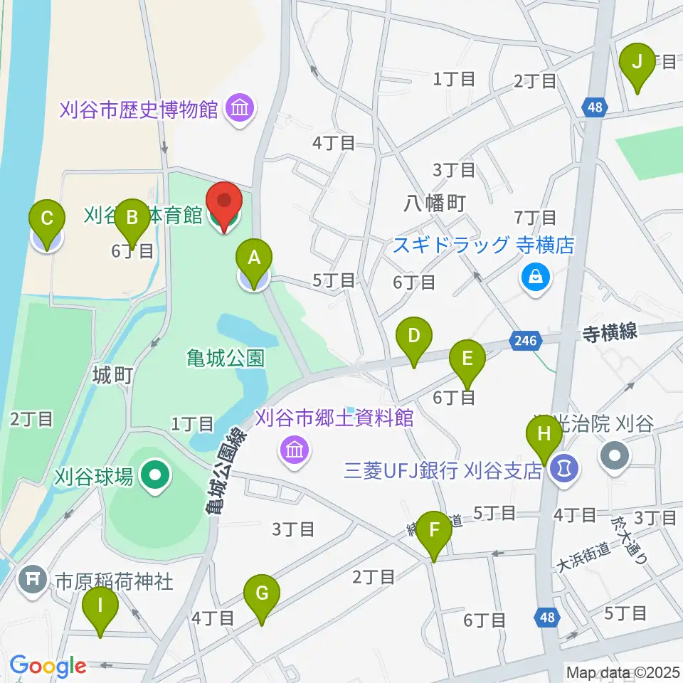 刈谷市体育館周辺の駐車場・コインパーキング一覧地図