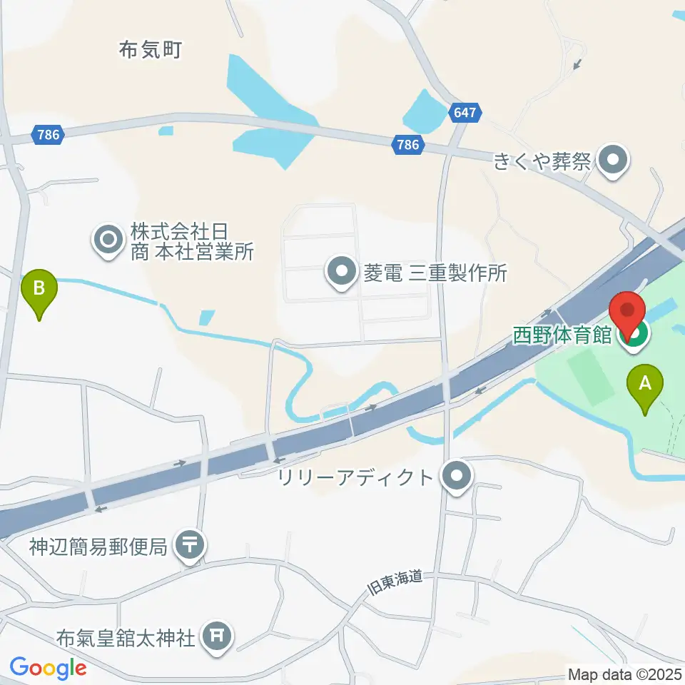 亀山市西野公園体育館周辺の駐車場・コインパーキング一覧地図