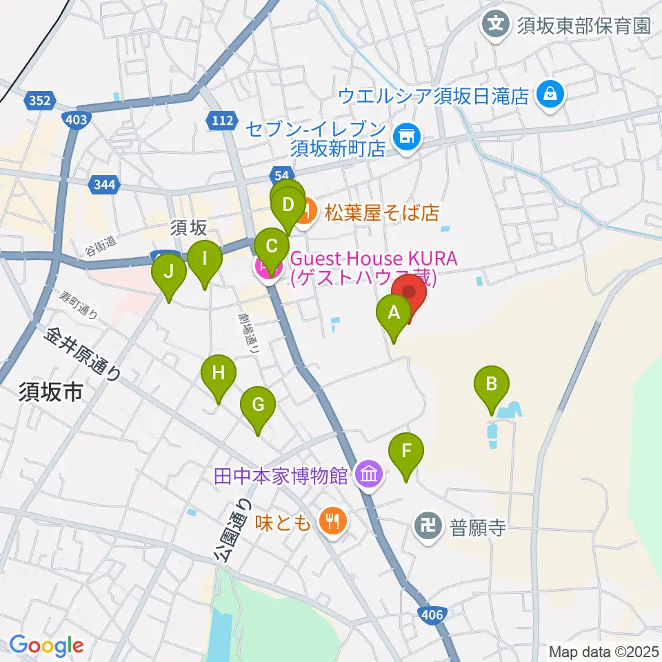 須坂市市民体育館周辺の駐車場・コインパーキング一覧地図