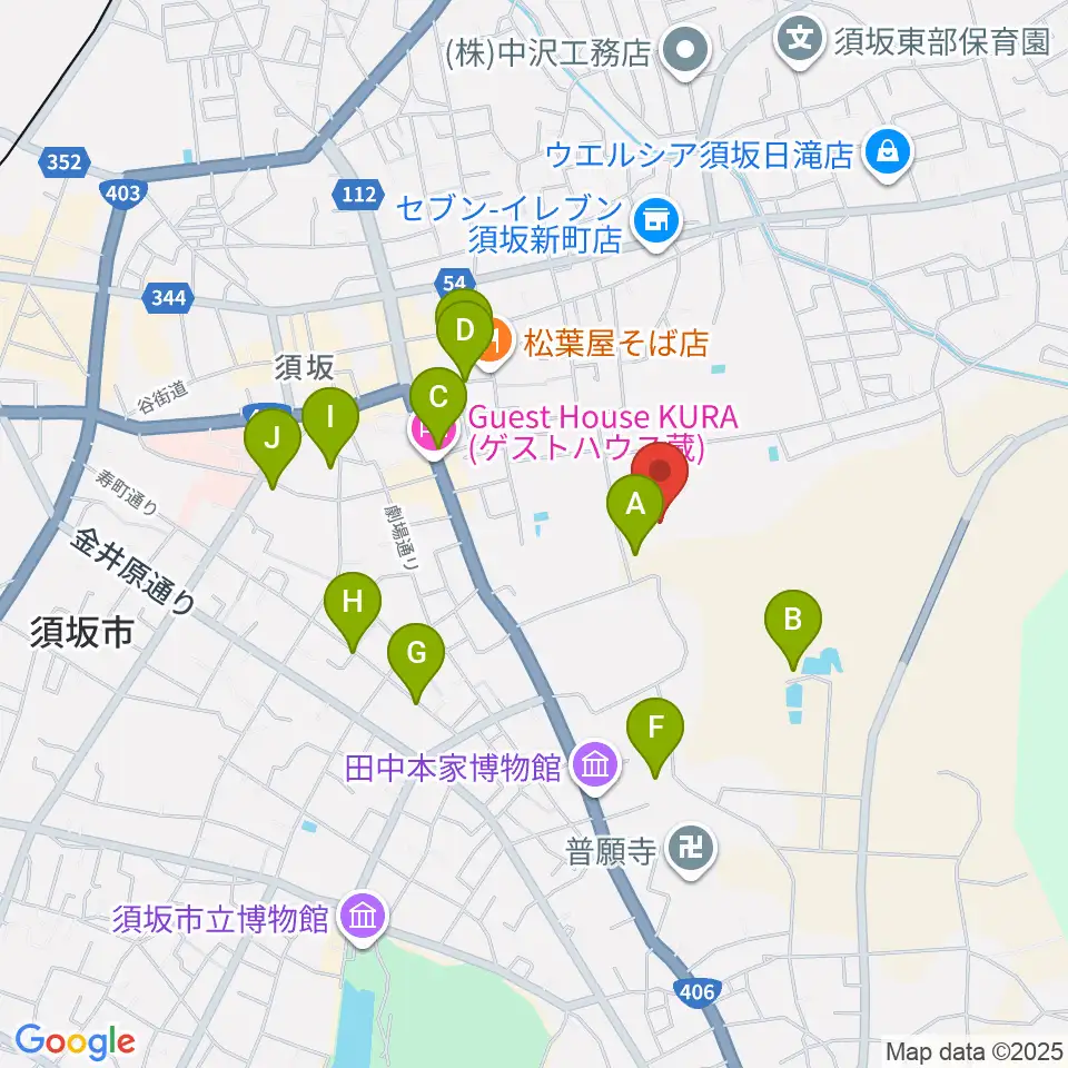 須坂市市民体育館周辺の駐車場・コインパーキング一覧地図