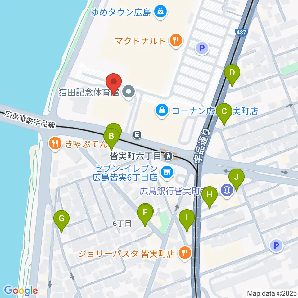 猫田記念体育館周辺の駐車場・コインパーキング一覧地図