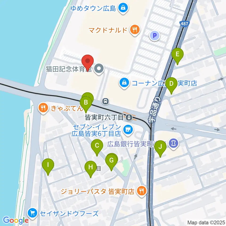 猫田記念体育館周辺の駐車場・コインパーキング一覧地図