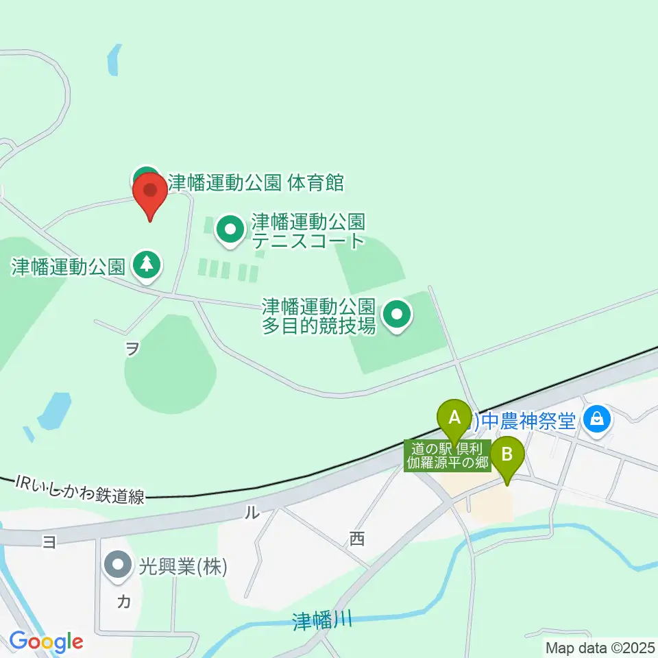 津幡運動公園体育館周辺の駐車場・コインパーキング一覧地図