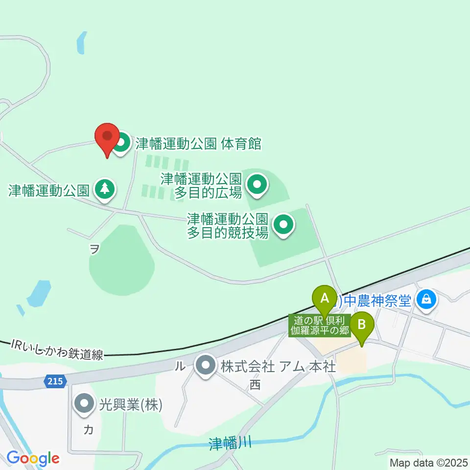 津幡運動公園体育館周辺の駐車場・コインパーキング一覧地図