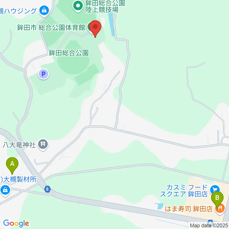 鉾田市総合公園体育館周辺の駐車場・コインパーキング一覧地図