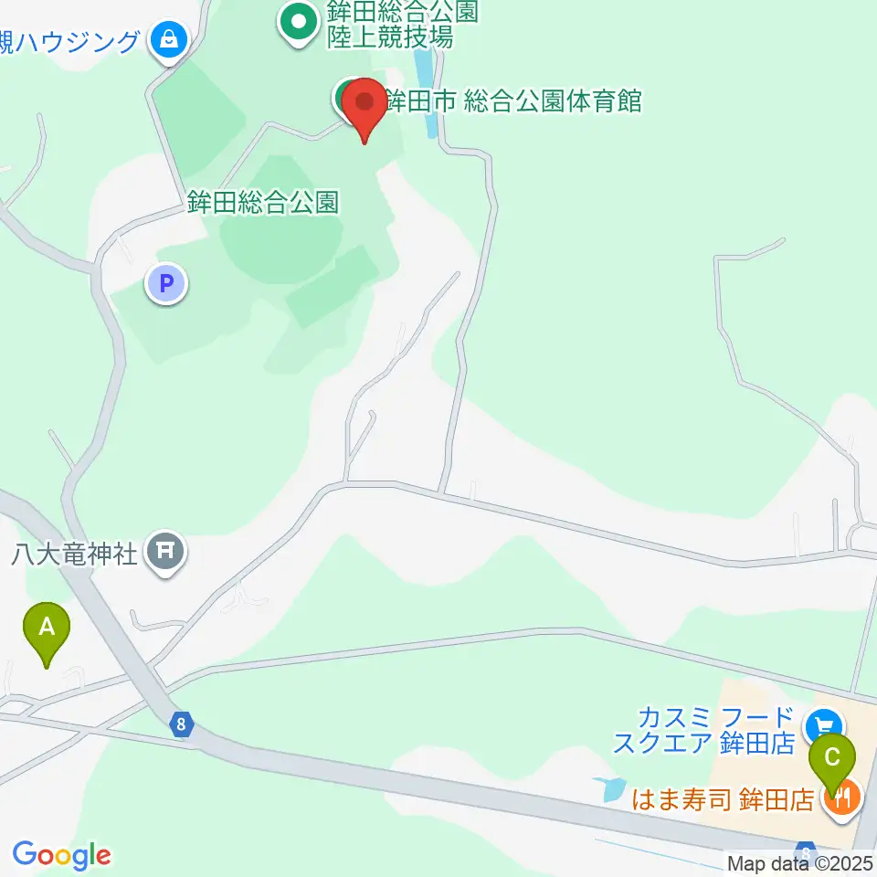 鉾田市総合公園体育館周辺の駐車場・コインパーキング一覧地図