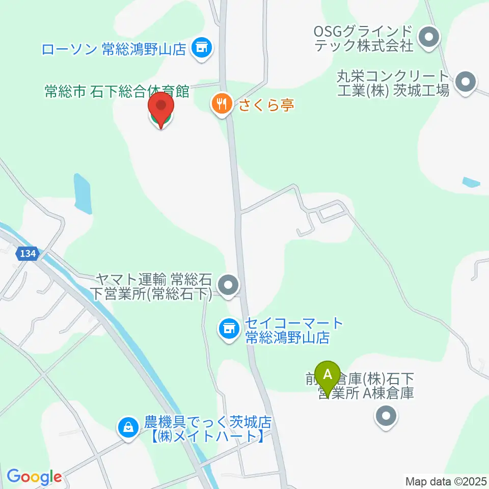 常総市石下総合体育館周辺の駐車場・コインパーキング一覧地図