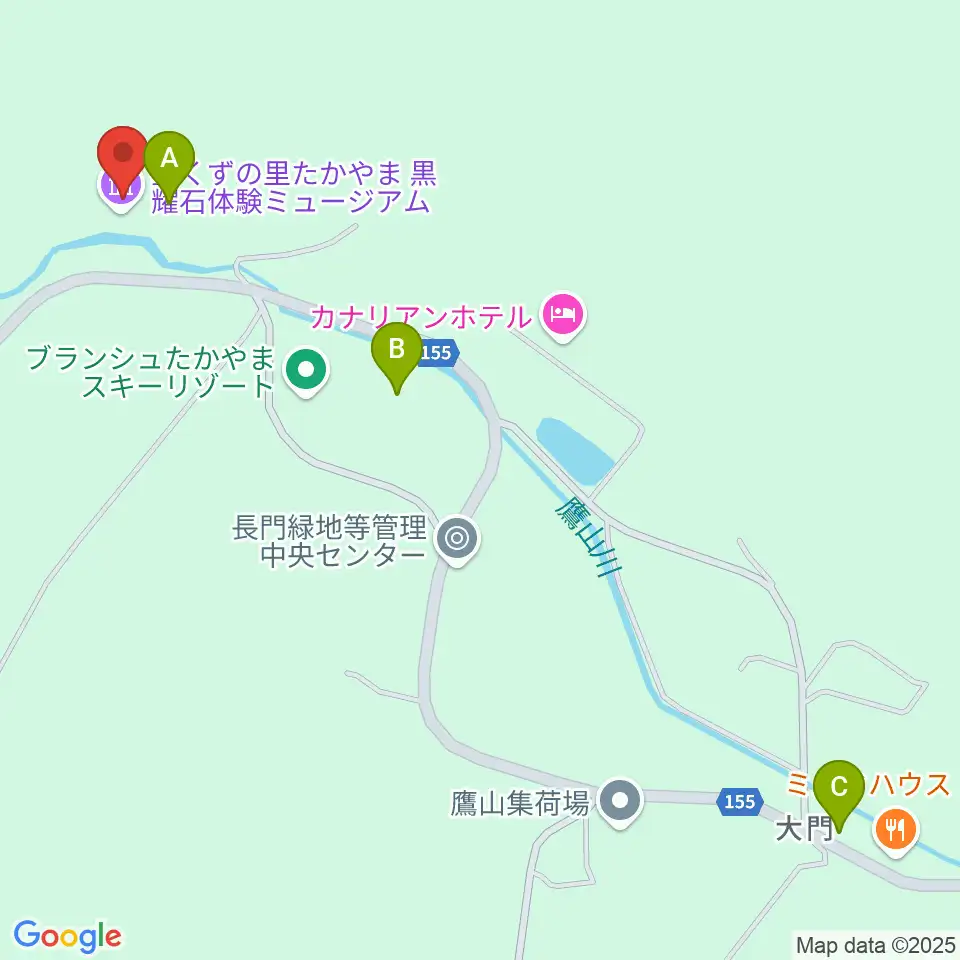 黒耀石体験ミュージアム周辺の駐車場・コインパーキング一覧地図