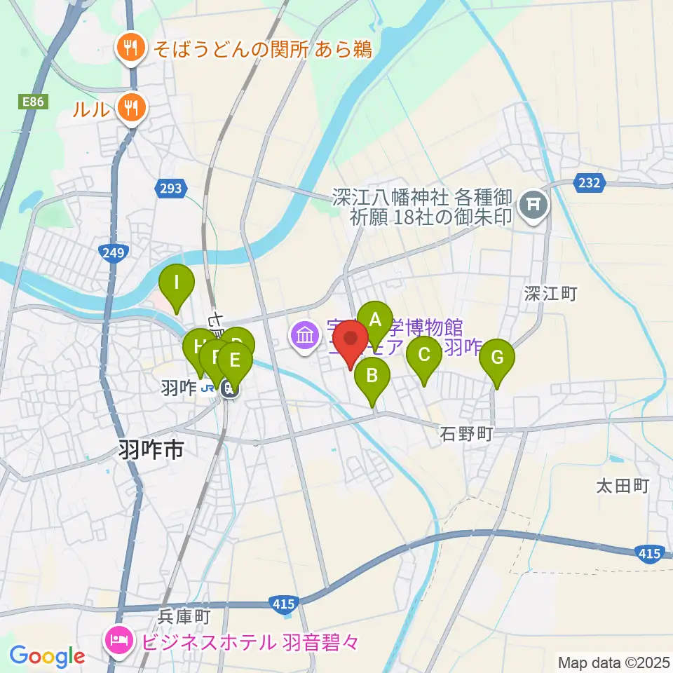 羽咋市歴史民俗資料館周辺の駐車場・コインパーキング一覧地図
