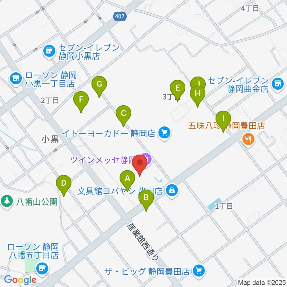 ツインメッセ静岡周辺の駐車場・コインパーキング一覧地図