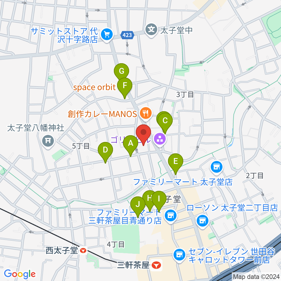 三軒茶屋クロスロードスタジオ周辺の駐車場・コインパーキング一覧地図