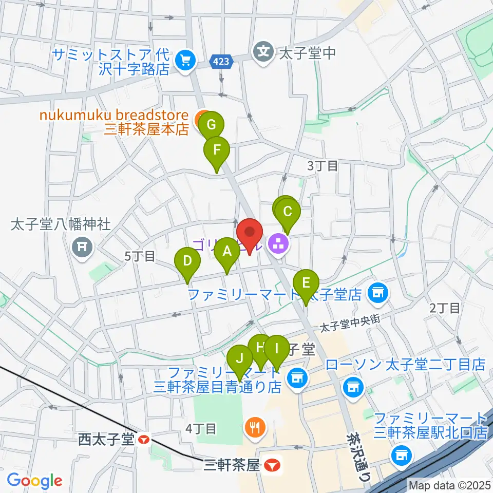 三軒茶屋クロスロードスタジオ周辺の駐車場・コインパーキング一覧地図