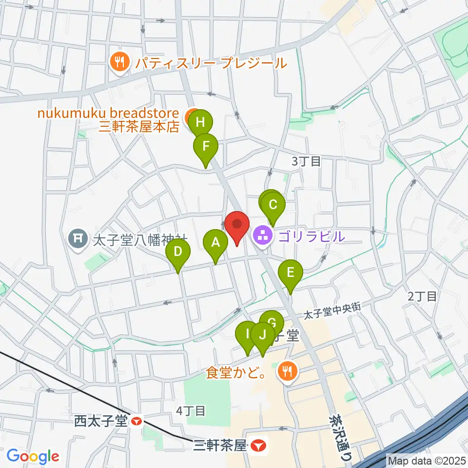 三軒茶屋クロスロードスタジオ周辺の駐車場・コインパーキング一覧地図