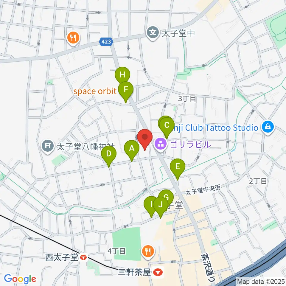 三軒茶屋クロスロードスタジオ周辺の駐車場・コインパーキング一覧地図
