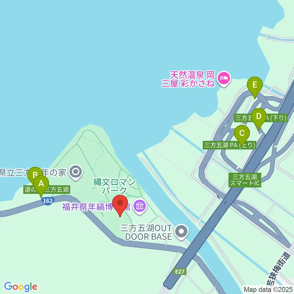 若狭三方縄文博物館周辺の駐車場・コインパーキング一覧地図