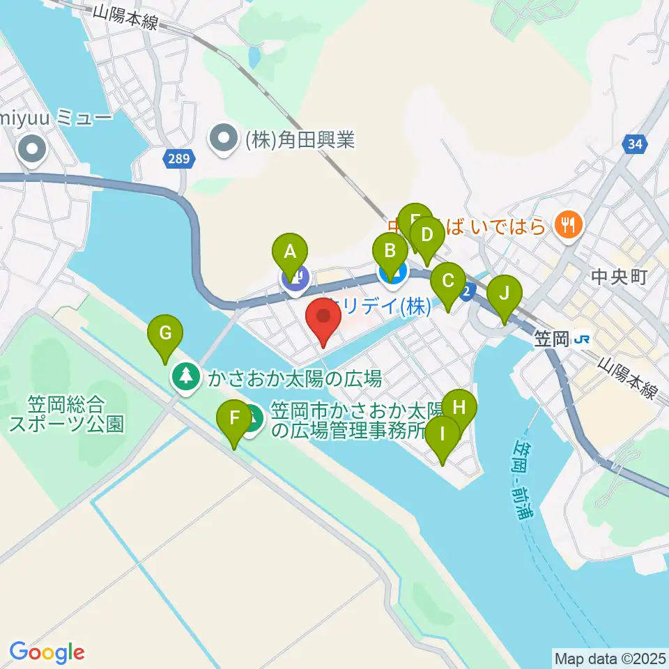 笠岡市立郷土館周辺の駐車場・コインパーキング一覧地図