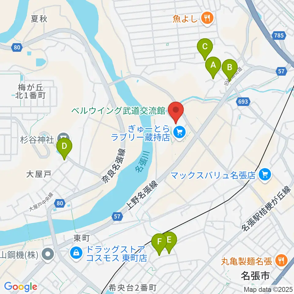 ベルウイング武道交流館周辺の駐車場・コインパーキング一覧地図