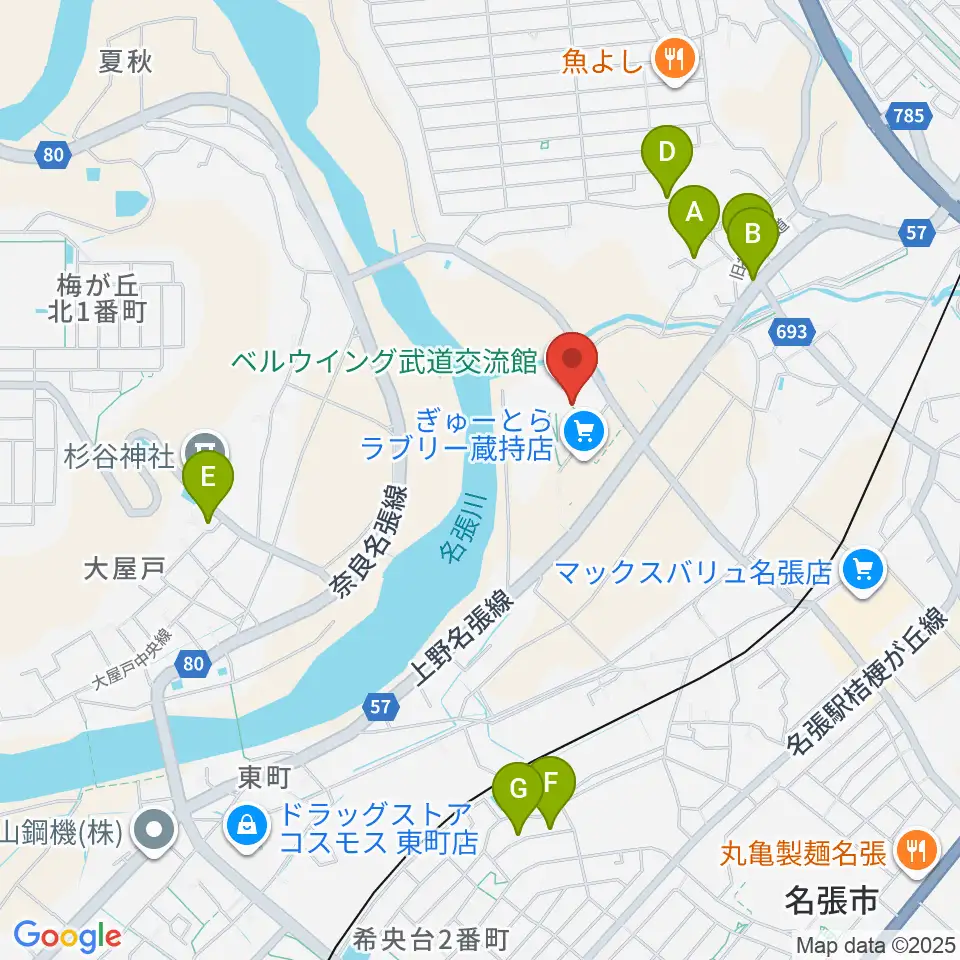 ベルウイング武道交流館周辺の駐車場・コインパーキング一覧地図