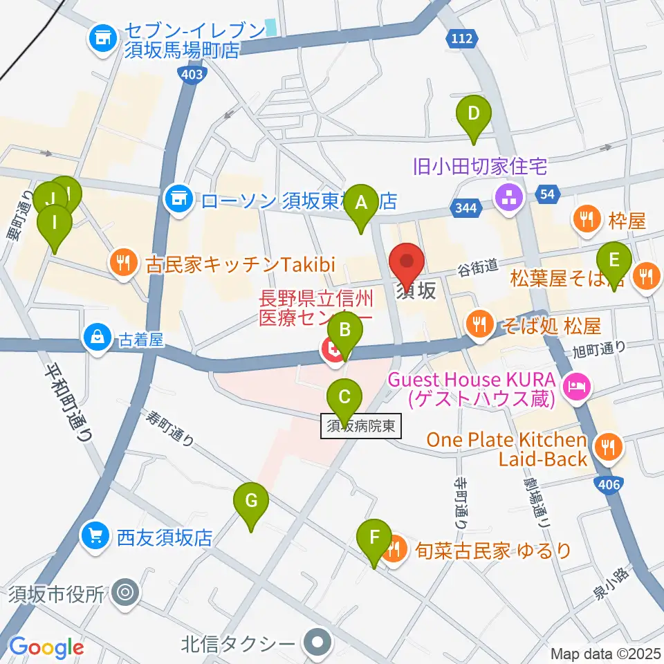 須坂市笠鉾会館ドリームホール周辺の駐車場・コインパーキング一覧地図