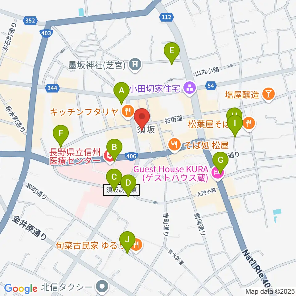 須坂市笠鉾会館ドリームホール周辺の駐車場・コインパーキング一覧地図