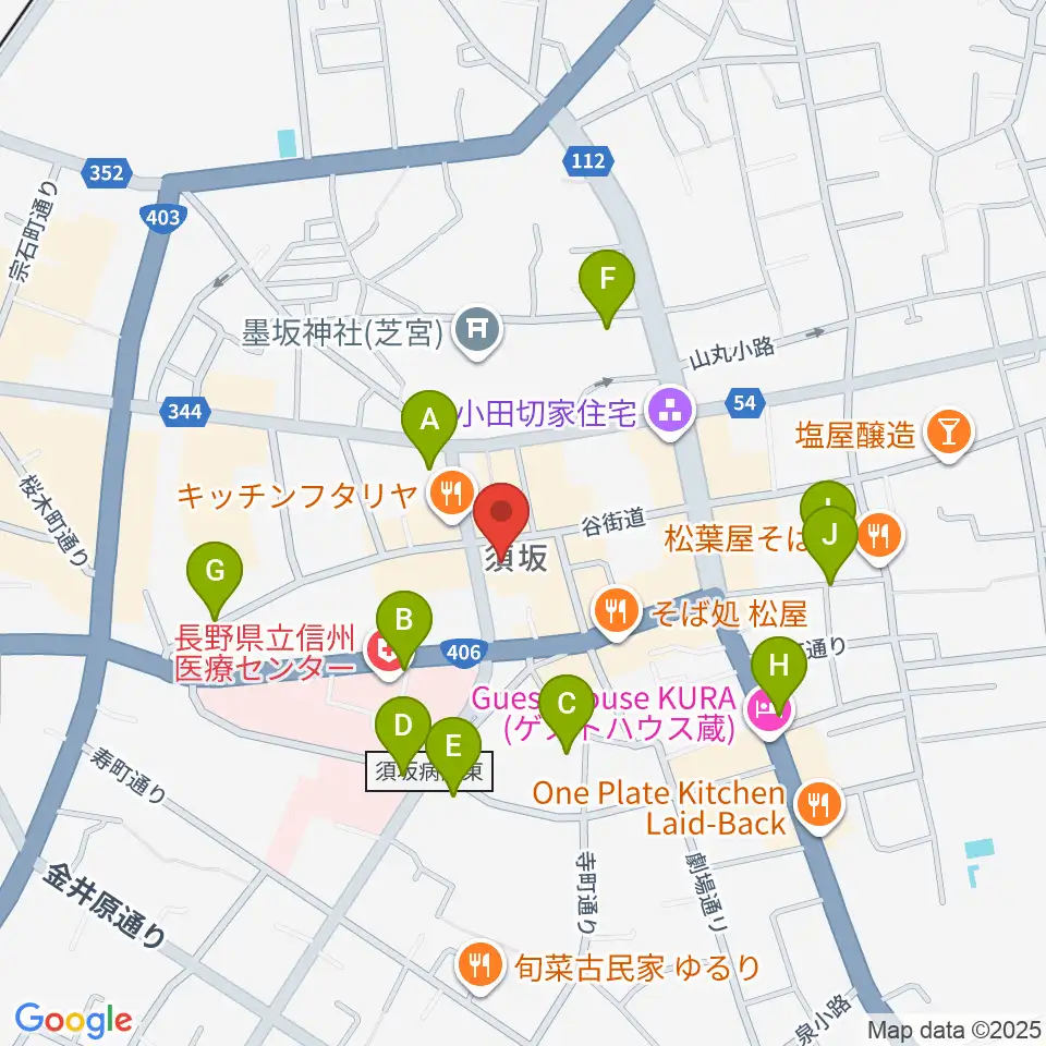須坂市笠鉾会館ドリームホール周辺の駐車場・コインパーキング一覧地図
